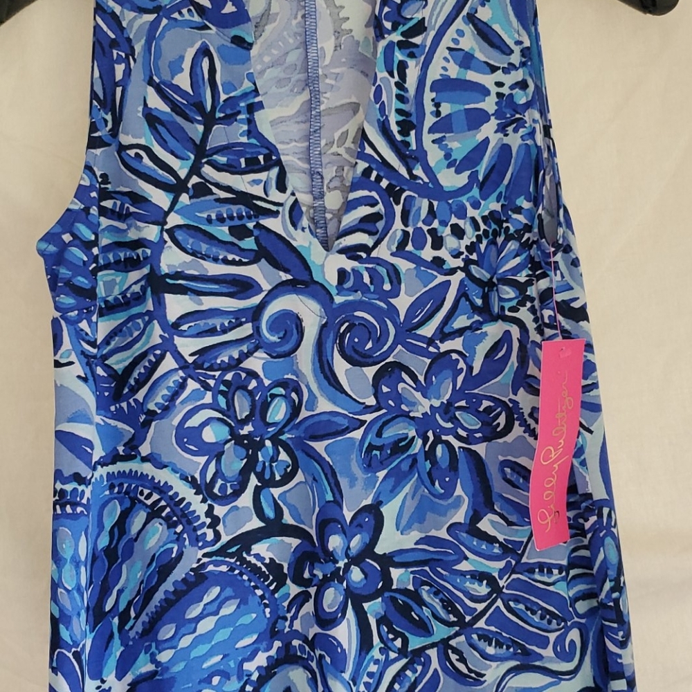 Lilly Pulitzer Emile Iris Blue Zanzibar Zoo XXS - Picture 5 of 8